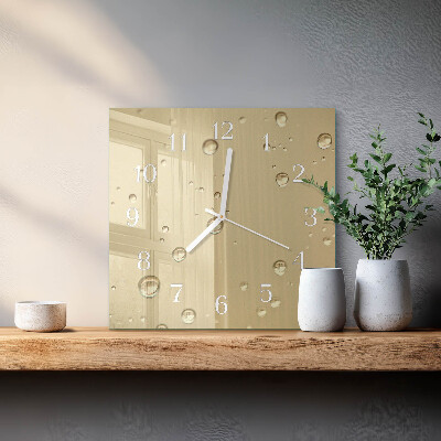 Square wall clock Drops