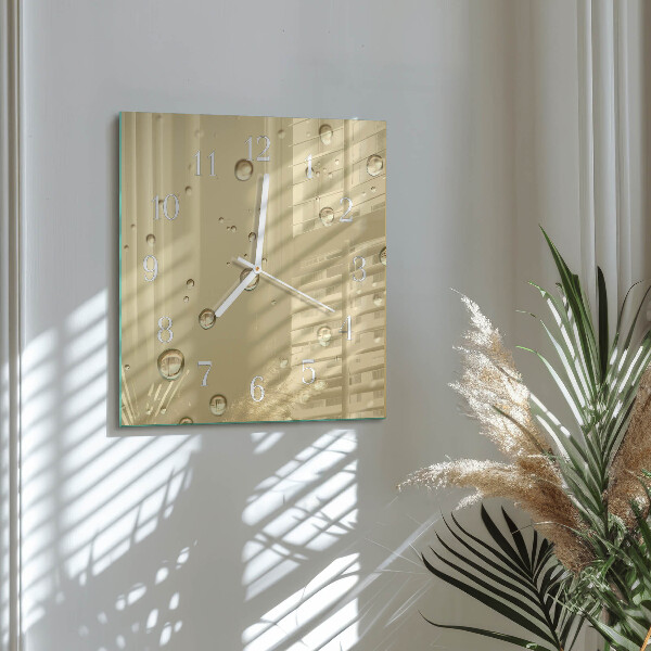 Square wall clock Drops