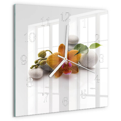 Square wall clock Orchid
