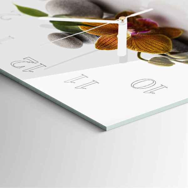 Square wall clock Orchid