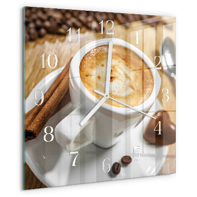 Square wall clock Coffee