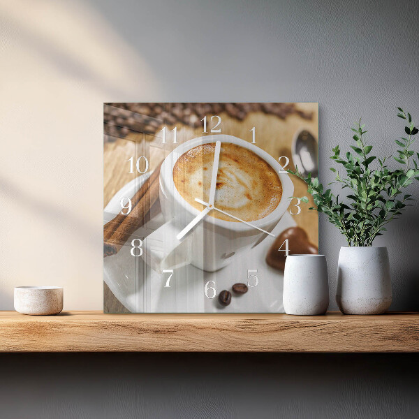 Square wall clock Coffee