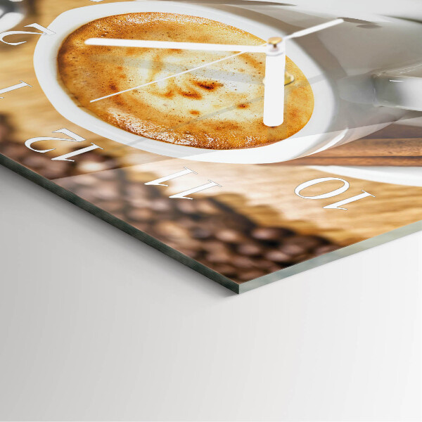 Square wall clock Coffee