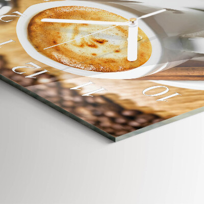 Square wall clock Coffee