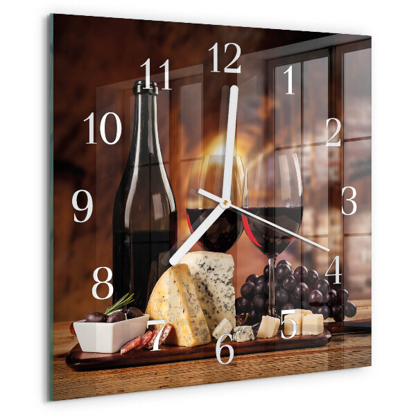 Square wall clock Wine