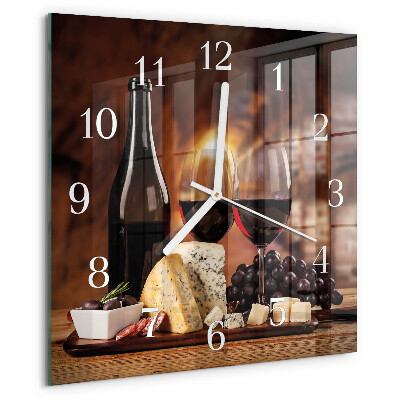 Square wall clock Wine