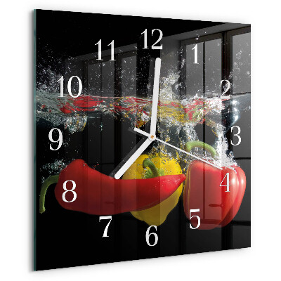 Square wall clock Pepper