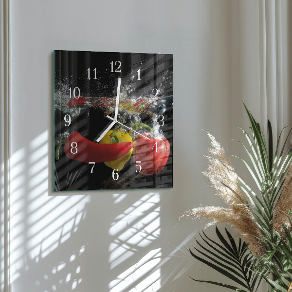 Square wall clock Pepper