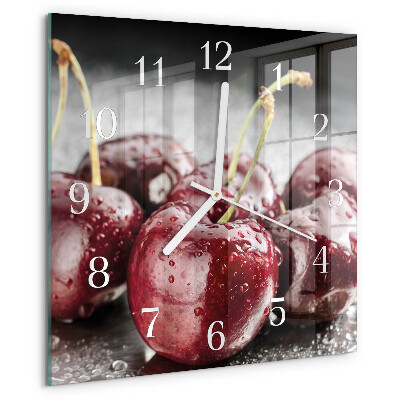 Square wall clock Cherry