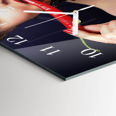 Square wall clock Chili pepper