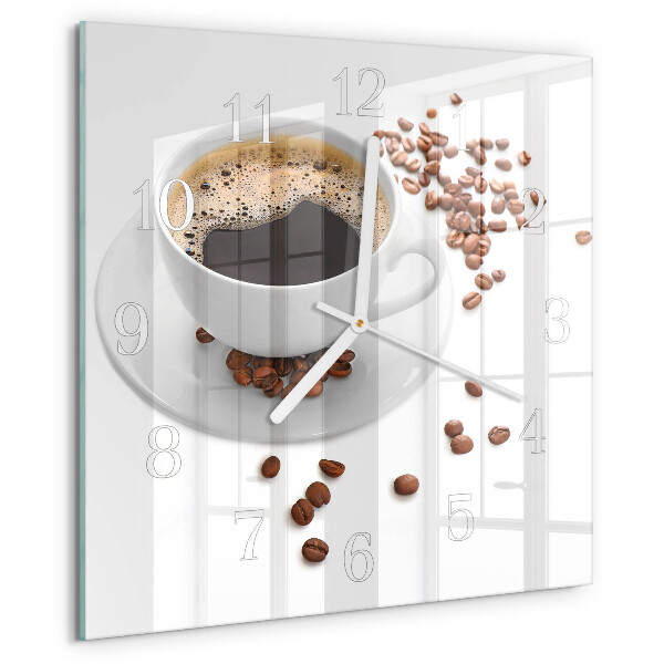Square wall clock Coffee