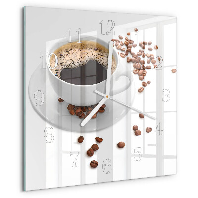 Square wall clock Coffee