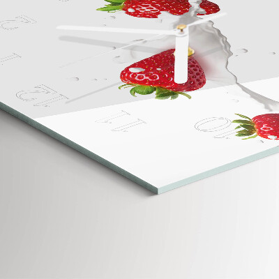 Square wall clock Strawberry
