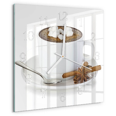 Square wall clock Chocolate