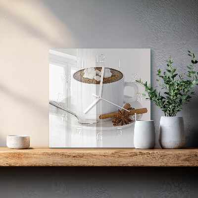 Square wall clock Chocolate