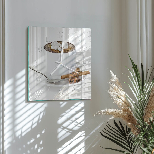 Square wall clock Chocolate