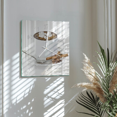 Square wall clock Chocolate
