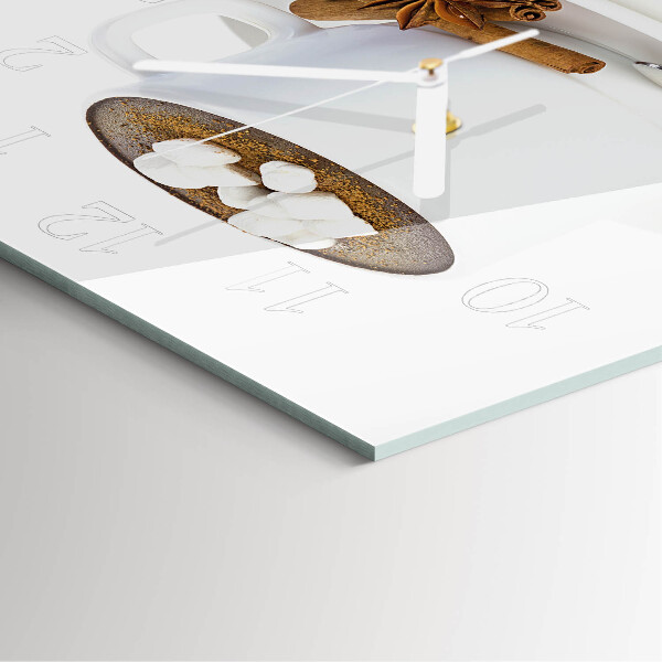 Square wall clock Chocolate