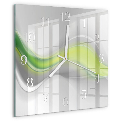 Square wall clock Waves of color