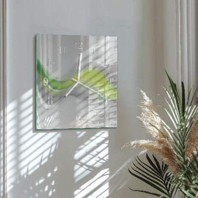 Square wall clock Waves of color