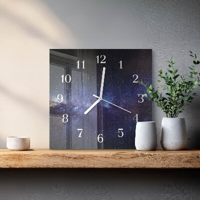 Square wall clock Galaxy