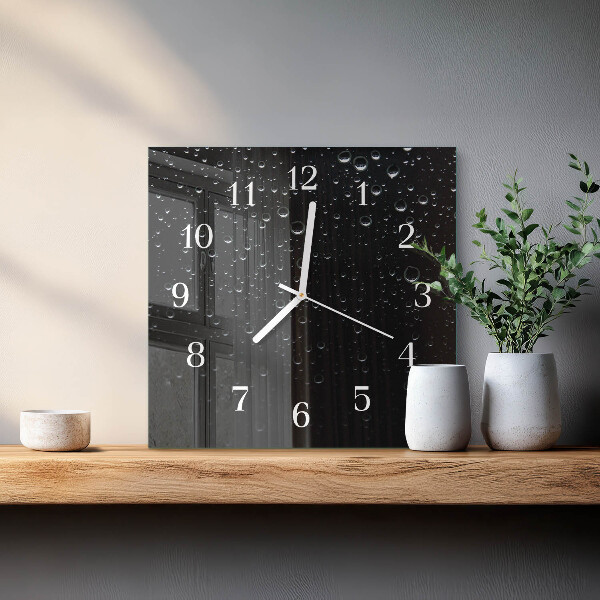 Square wall clock Drops