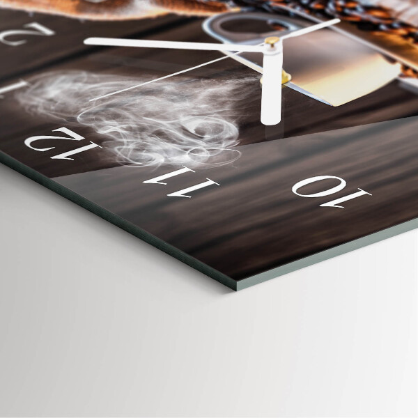 Square wall clock Coffee love
