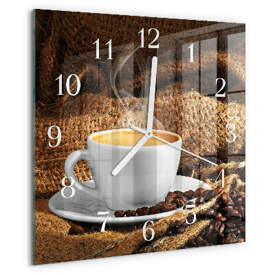 Square wall clock Coffee Beans