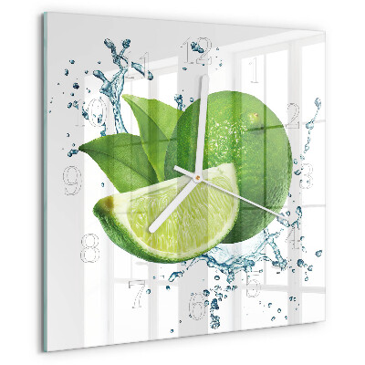 Square wall clock Calcium carbonate