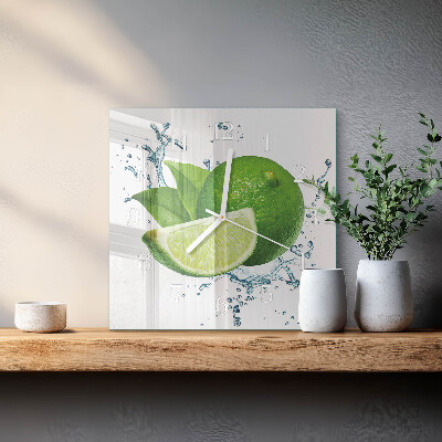 Square wall clock Calcium carbonate