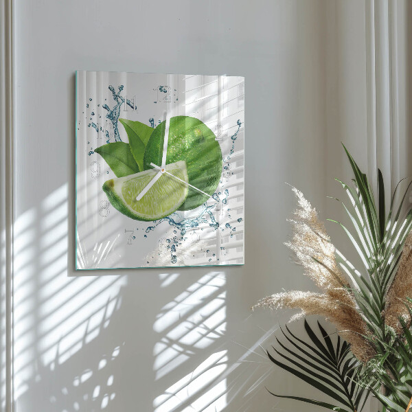 Square wall clock Calcium carbonate