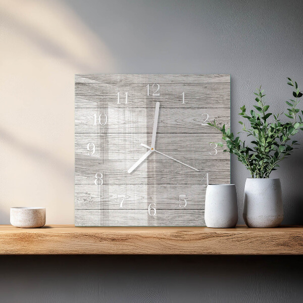 Square wall clock Gray boards