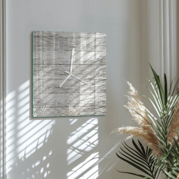 Square wall clock Gray boards
