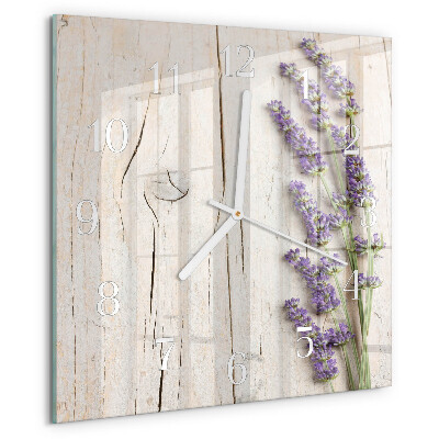 Square wall clock Lavender
