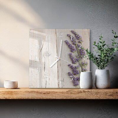 Square wall clock Lavender