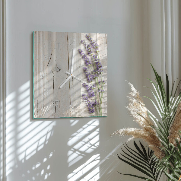 Square wall clock Lavender