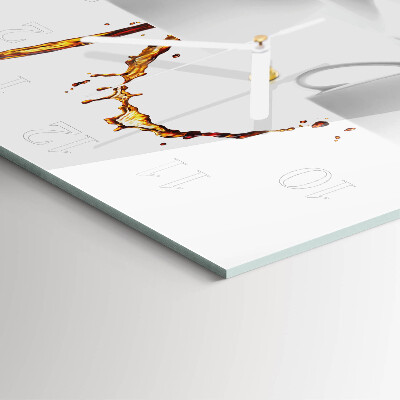 Square wall clock Cups of coffee