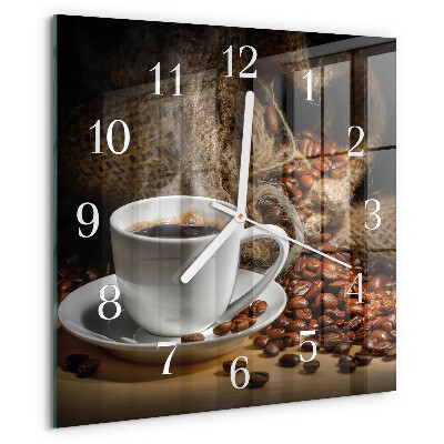 Square wall clock Coffee