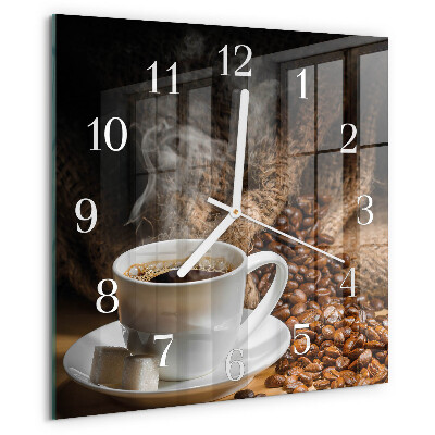 Square wall clock Coffee