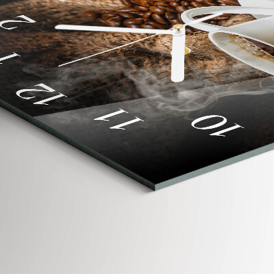 Square wall clock Coffee