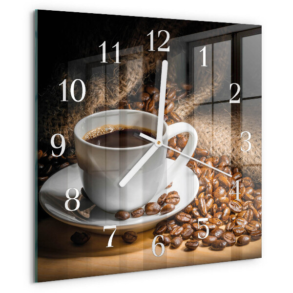 Square wall clock Coffee