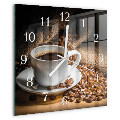 Square wall clock Coffee