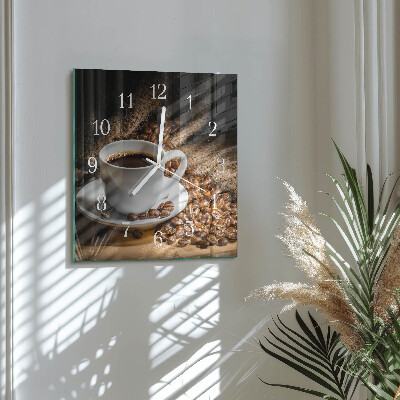 Square wall clock Coffee