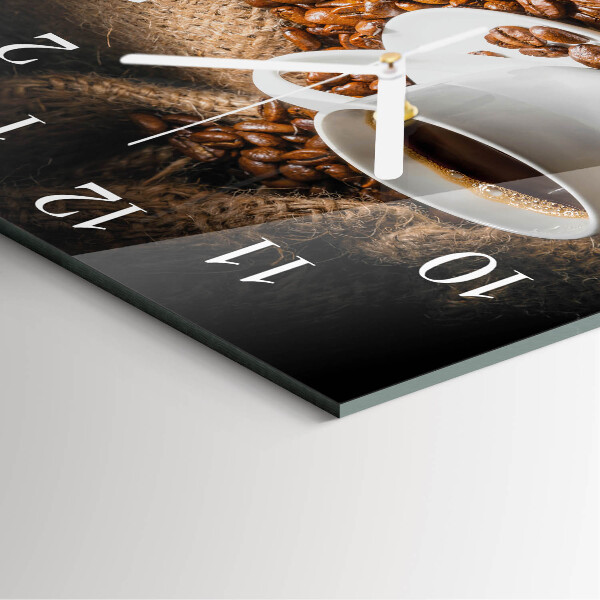 Square wall clock Coffee
