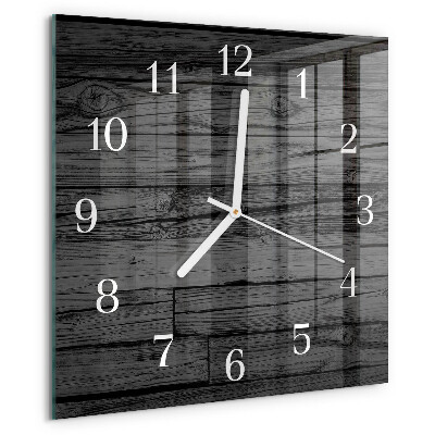 Square wall clock Wood