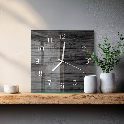 Square wall clock Wood