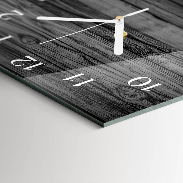 Square wall clock Wood