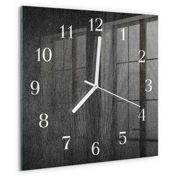 Square wall clock Wood