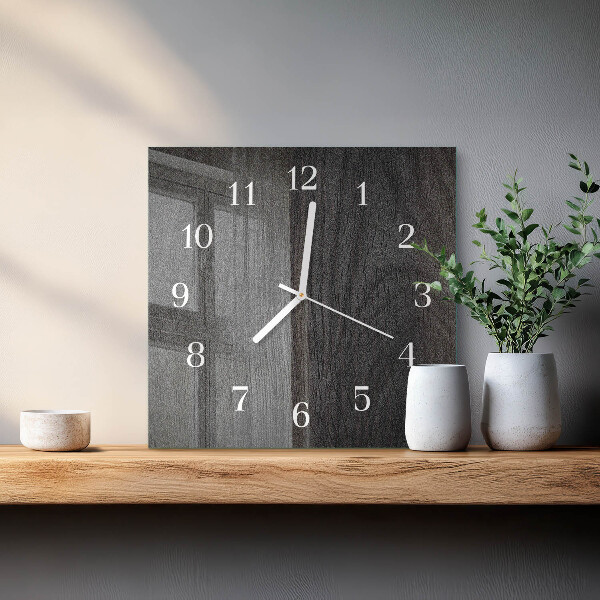 Square wall clock Wood