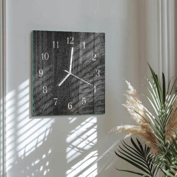 Square wall clock Wood